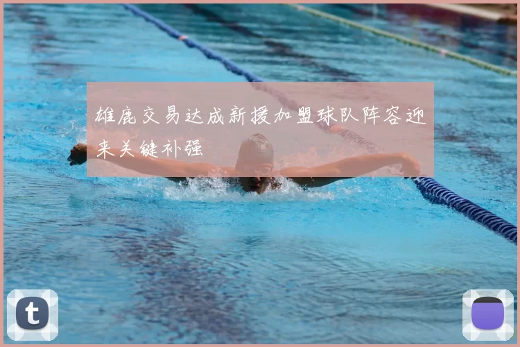 雄鹿交易达成新援加盟球队阵容迎来关键补强